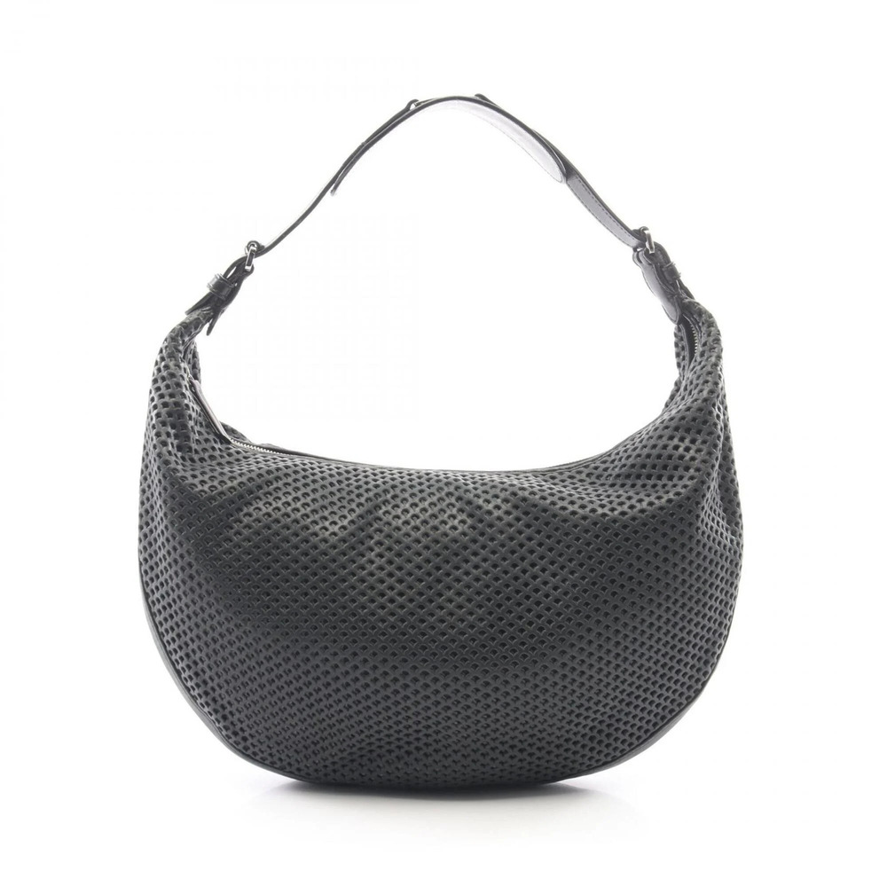 CHRISTIAN DIOR Black Leather Shoulder Bag
